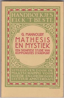 G. Mannoury: Mathesis en mystiek