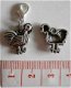 Natuur : Dieren : Charm kip / haan 15 x 12 mm. - 1 - Thumbnail