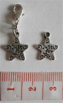 Diversen : Charm ster just for you 15 x 12 mm. - 1