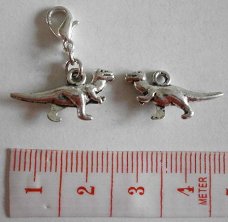 Natuur : Dieren : Charm dinosaurus 20 x 11 mm.