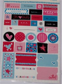 NIEUW 2 Cardstock stickervellen Roxie van Love Elsie - 2