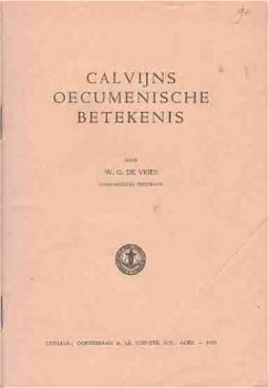 Calvijns oecumenische betekenis - 1