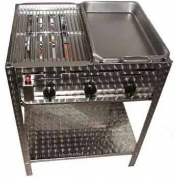 Professionele RVS horeca slagers gas barbecue, div modellen - 4