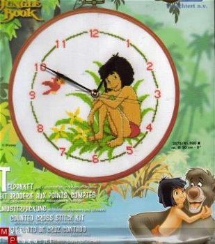 Vervaco- Leuk Pakket voor Complete Junglebook KLOK Disney - 1