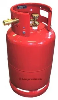 Stalen LPG gasfles gasdamptank met inhoudsmeter - 1