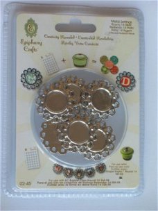 OPRUIMING: Epiphany crafts metal charm settings round 14