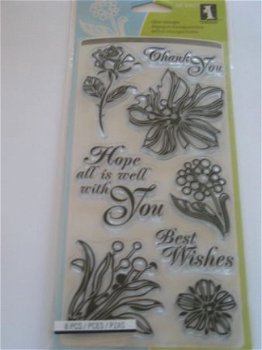inkadinkado clear stamp floral expressions - 1