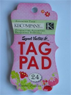 K&Company tag pad sweet nectar