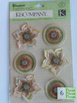 k&company grand adhesions Edamame paper flowers - 1