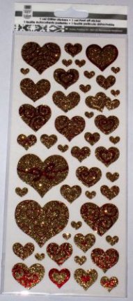 SALE NIEUW 2 vel glans en glitter stickers Love Art Talent