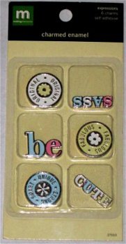 SALE! 6 Metal Charms Thema Expressions van Making Memories - 1