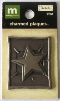 SALE! NIEUW metal charm plaque Star / Ster Making Memories