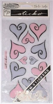 SALE! NIEUW vel Sticko vellum glans stickers Heart & Love - 1