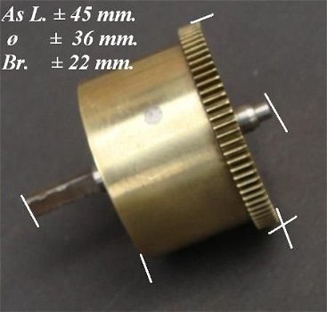 Veer trommel = Franse pendule = zonder veer =13702 - 3