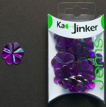 SALE! NIEUW 20 Grote facet Paars bloemen jems Ka-Jinker - 1