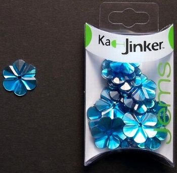 SALE! NIEUW 20 Grote facet Turquoise bloemen jems Ka-Jinker - 1