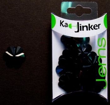 SALE NIEUW 20 Grote facet Zwarte bloemen jems Ka-Jinker - 1