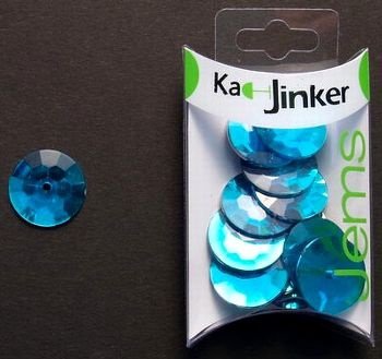 SALE NIEUW 15 Grote facet Turquoise ronde jems van Ka-Jinker - 1