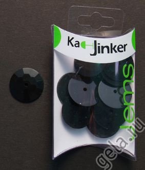 SALE NIEUW 15 Grote facet Zwart ronde jems van Ka-Jinker - 1