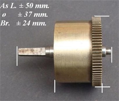 Veer trommel = Franse pendule = zonder veer =13776 - 2