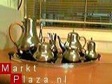 Brocante, Antique Pewter Tea & Koffie Servies, Zilvertin... is 580 keer gelezen. - 1