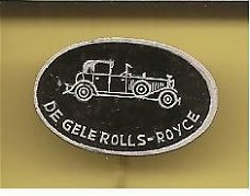 de gele Rolls Royce auto speldje ( A_138 )