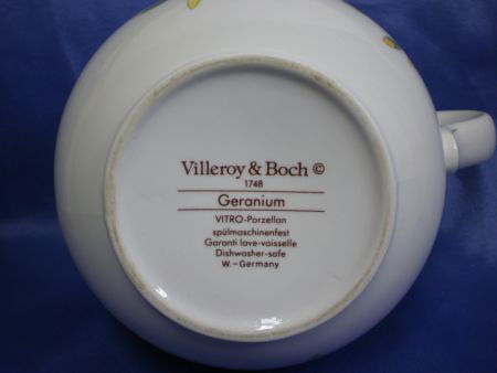 Villeroy en Boch Geranium ,theepot zonder deksel...BOCH. - Afbeelding 2