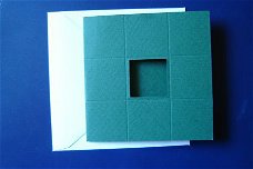 nr.138 karton met envelop [groen] met vierkantje