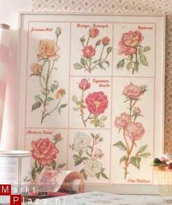 borduurpatroon 134 romantische rozen - 1