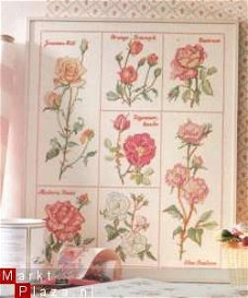 borduurpatroon 134 romantische rozen