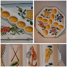 Set van 3 originele Italiaanse antipasti schalen