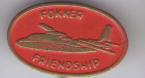 Fokker freindship rood vliegtuig speldje ( C_001 ) - 1