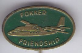 Fokker freindship groen vliegtuig speldje ( C_002 ) - 1