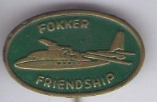 Fokker freindship groen vliegtuig speldje ( C_002 )