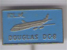 K:M douglas DC-8 vliegtuig speldje ( C_015 )