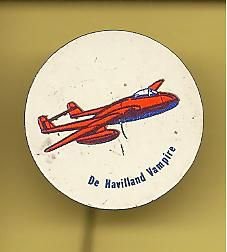 de Haviland vampire blik vliegtuig speldje ( C_032 )