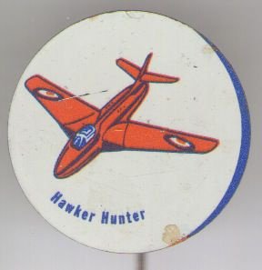 Hawker Hunter blik vliegtuig speldje ( C_033 ) - 1