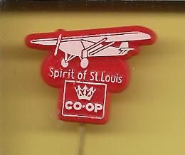 Spirit of St Louis CO-OP plastic vliegtuig speldje ( C_052 ) - 1