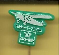 Fokker F-b/3m CO-OP plastic vliegtuig speldje ( C_053 ) - 1