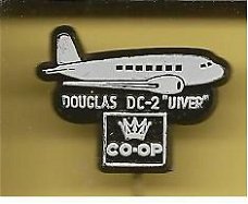 Douglas DC-2 "UIVER" plastic vliegtuig speldje ( C_054 )