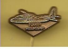 Fokker friendship plastic vliegtuig speldje ( C_055 ) - 1