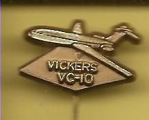 Vickers VC-10  plastic vliegtuig speldje ( C_057 )