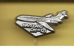 Havilland DH-121 plastic vliegtuig speldje ( C_060 ) - 1