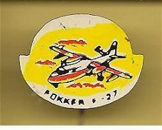 Fokker F-27 blik vliegtuig speldje ( C_063 )