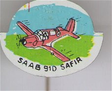 Saab 910 Safir blik vliegtuig speldje ( C_064 )