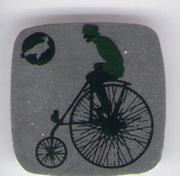 antieke fiets blik speldje ( C_164 ) - 1