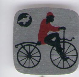 antieke fiets blik speldje ( C_169 ) - 1