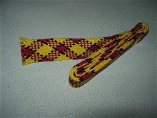 Schuin geruit band, geel/rood/blauw (1,5 M)
