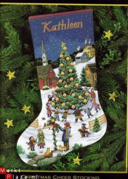 Dimensions Kerstsok Christmas Cheer Stocking - 1