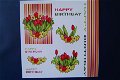 nr.251 knipvelletje Happy Birthday bloemen - 1 - Thumbnail